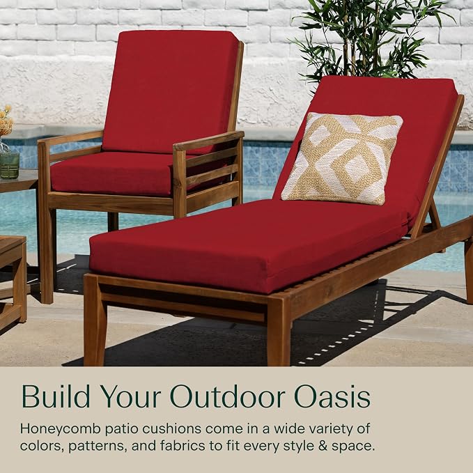 Honeycomb Outdoor Chaise Lounge Cushion - Image 4