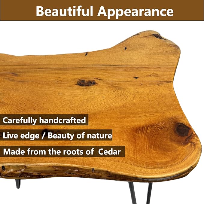 Live Edge Side Table, Solid Wood End Table - Image 7