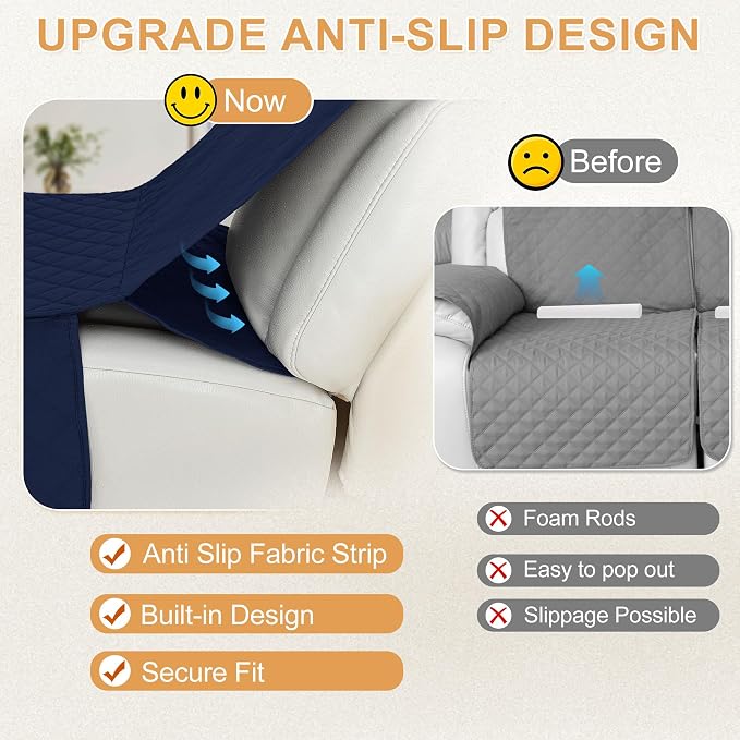 HDCAXKJ 100% Waterproof Reclining Sectional Couch Covers L Shape Recliner Sofa - Image 4