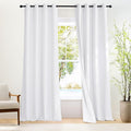NICETOWN White 100% Blackout 102 inch Curtains, Grommet Thermal Insulated by NICETOWN