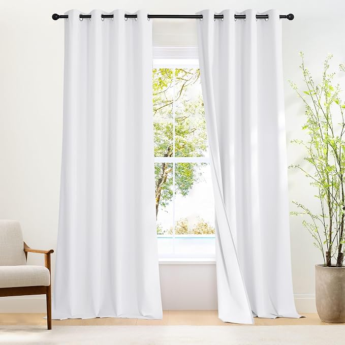 NICETOWN 100% Blackout 108 inch Curtains, Grommet Thermal Insulated Window by NICETOWN