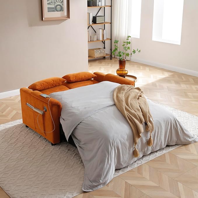55.5" Small Sleeper Sofa Couch - Image 5