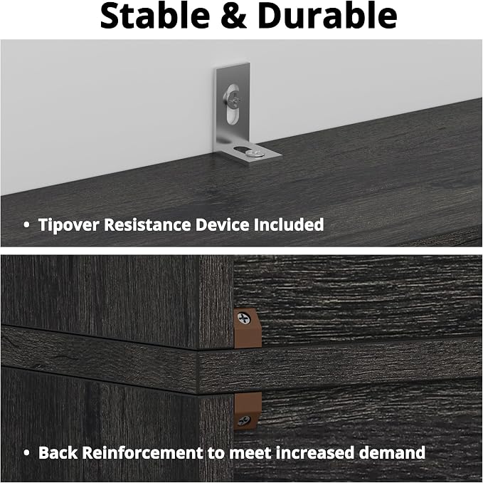 IRONCK Bookshelves and Bookcases Floor Standing 6 Tiers Display Storage Shelves - Image 5