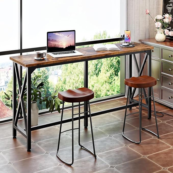 CHOEZON 55'' Bar Table, Kitchen Dining Table - Image 2