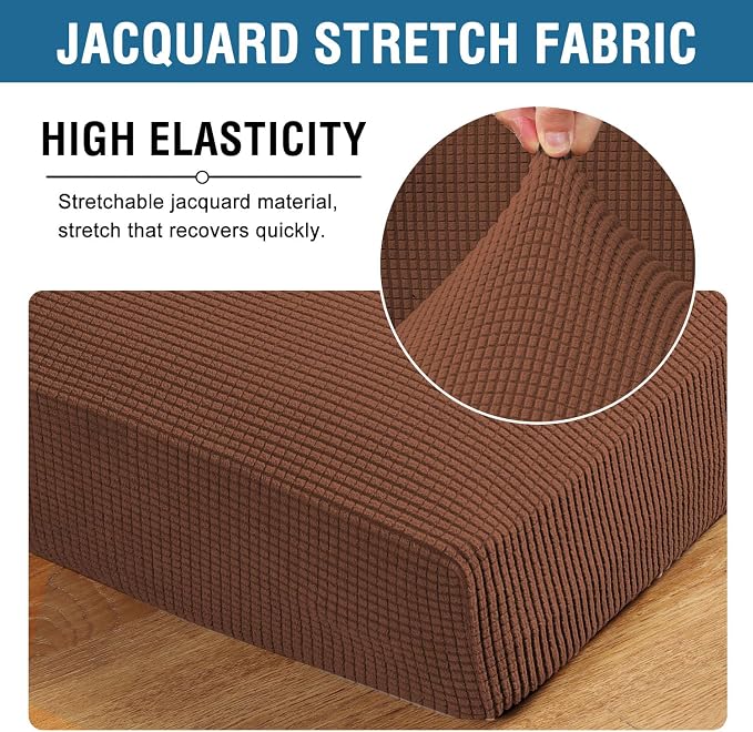 H.VERSAILTEX Super Stretch Couch Cushion Covers Sofa Cushion Slipcovers - Image 4