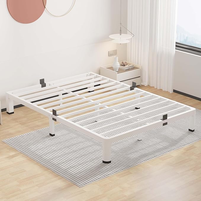 ROIL 7 Inch White Full Bed Frame by ROIL