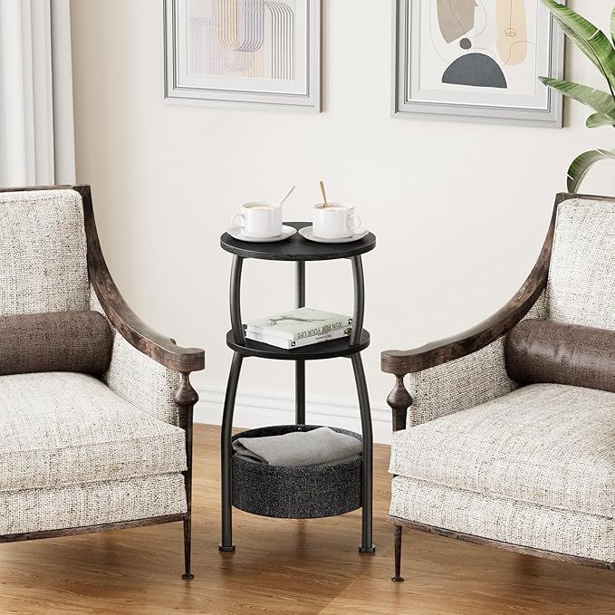 Small Round Side Table for Living Room - Image 4