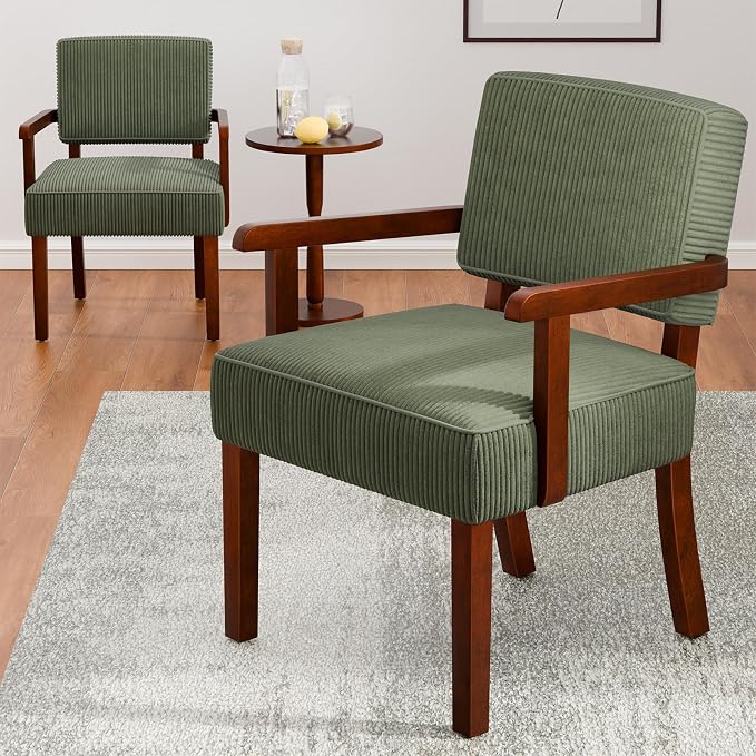 FAGAGA Corduroy Accent Chair Set of 2 by FAGAGA