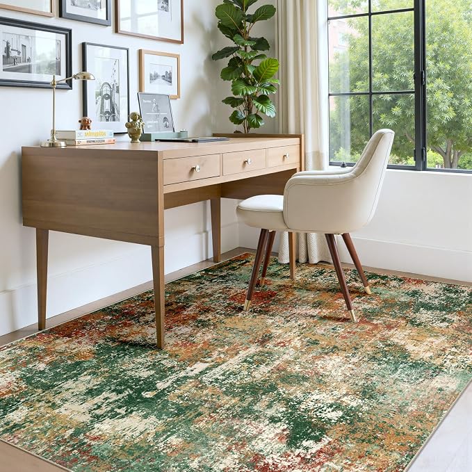 Washable Area Rugs 4'x6' Non-Slip Modern Abstract Soft - Image 4
