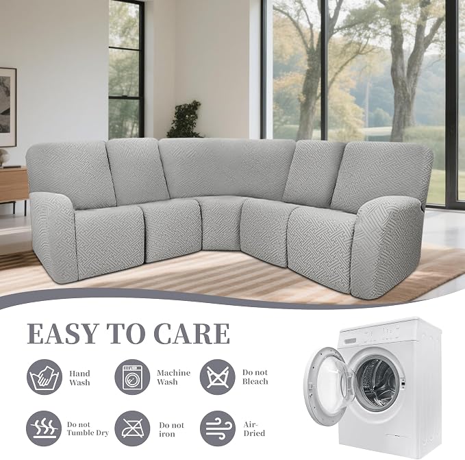 100% Waterproof Sectional Recliner Couch Covers - Image 8