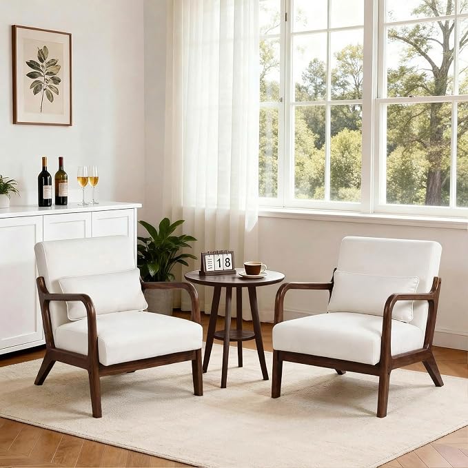 Mid Century Accent Chair, Comfy Arm Chair - Image 3