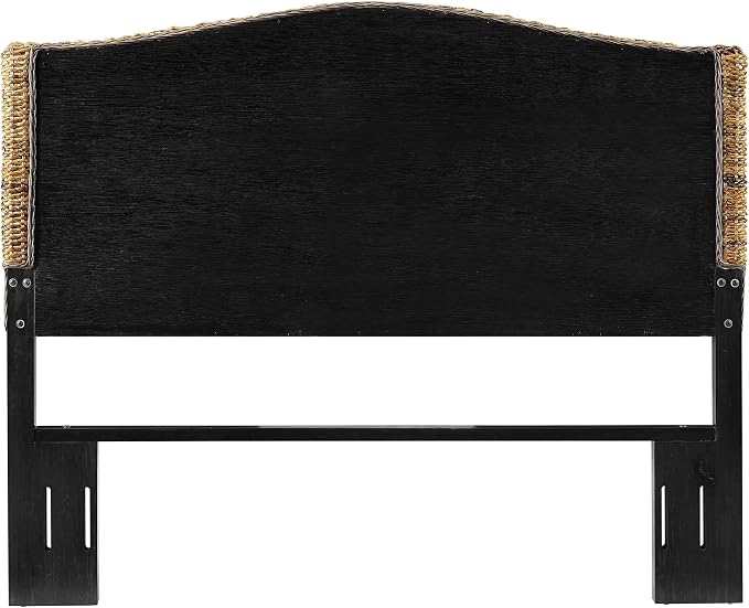 Crosley Furniture Serena Handwoven Natural Fiber Rattan Bed Headboard, Banana - Image 5