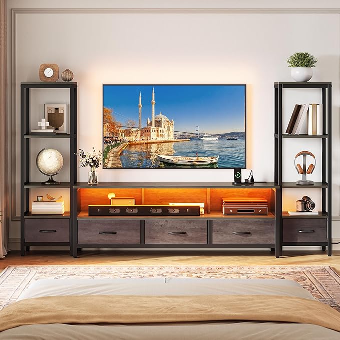 YITAHOME Modern TV Stands for 65 inch TVs, Entertainment Center by YITAHOME