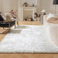 Ashler faux fur rug, Fluffy Shaggy Area Rug Ultra Soft 4 x 4 Feet Square Fur by AshlerHomeDeco