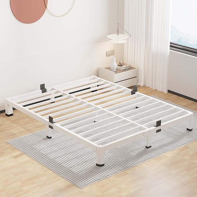 ROIL 4 Inch White King Bed Frame by ROIL
