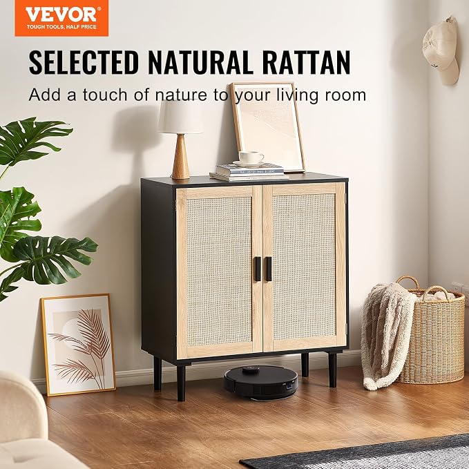 VEVOR Rattan Cabinet, Buffet Cabinet - Image 4