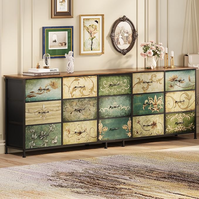 Tohomeor Dresser for Bedroom Chest of Drawers Fabric Dresser for Closet - Image 4