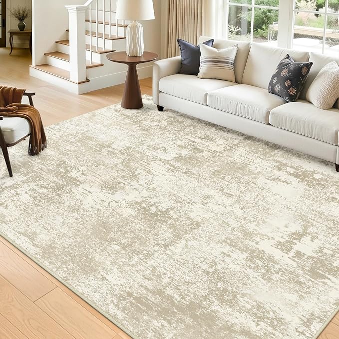 Washable Area Rugs 6'x9' Non-Slip Modern Abstract Soft by RELEANY