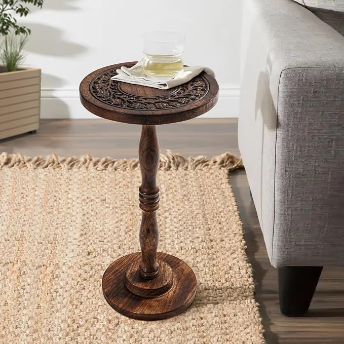 Rustic Wooden End Table 12x22 - Image 6