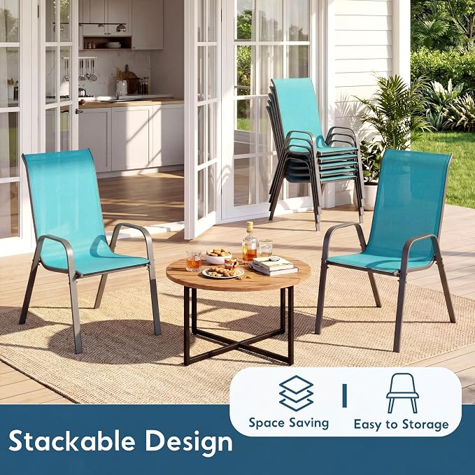 Arlopu 5 Piece Outdoor Patio Dining Set, Porch Furniture - Image 4