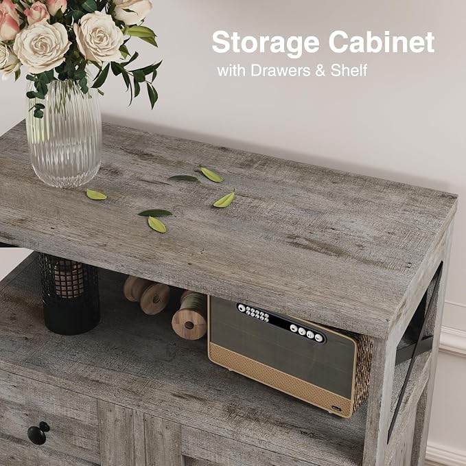 FiveWillowise Small Farmhouse Storage Cabinet - Image 5
