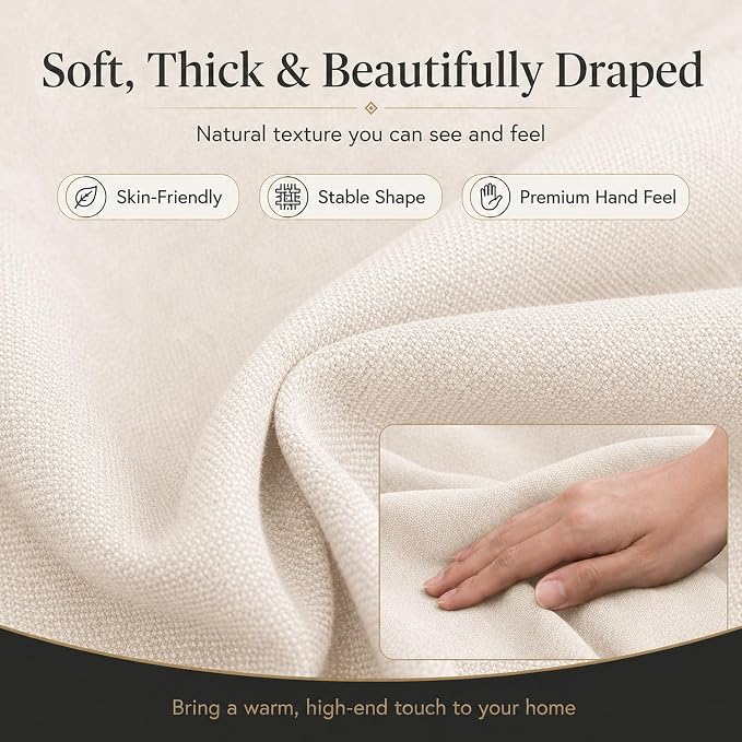 Mini Chenille Linen Blend Upholstery Fabric by the Yard, 57 Inch Wide Soft - Image 8