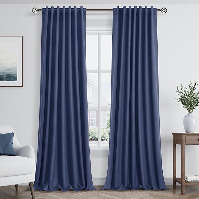 Guken 100% Blackout Curtains 100 Inch Length 2 Panels Set by Guken