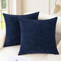 CaliTime Throw Pillow Covers Decorative 24 X 24 Inches Pack of 2 Cozy Chenille by CaliTime