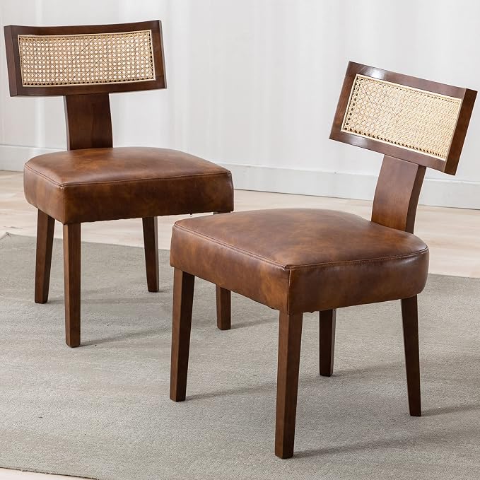VESCASA Faux Leather Upholstered Dining Chairs by VESCASA