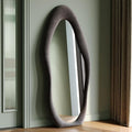 Honyee Full Length Mirror, Flannel Wrapped Wooden Frame Full Body Mirror by Honyee