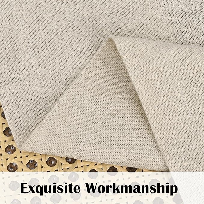 FRAMICS Farmhouse Valance Curtains, Boho Cotton Linen Kitchen Valance, Rustic - Image 5