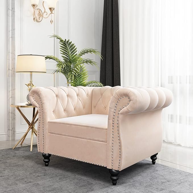QHITTY 2 Piece Living Room Set, Sectional Chesterfield Sofa Chair Contemporary - Image 2