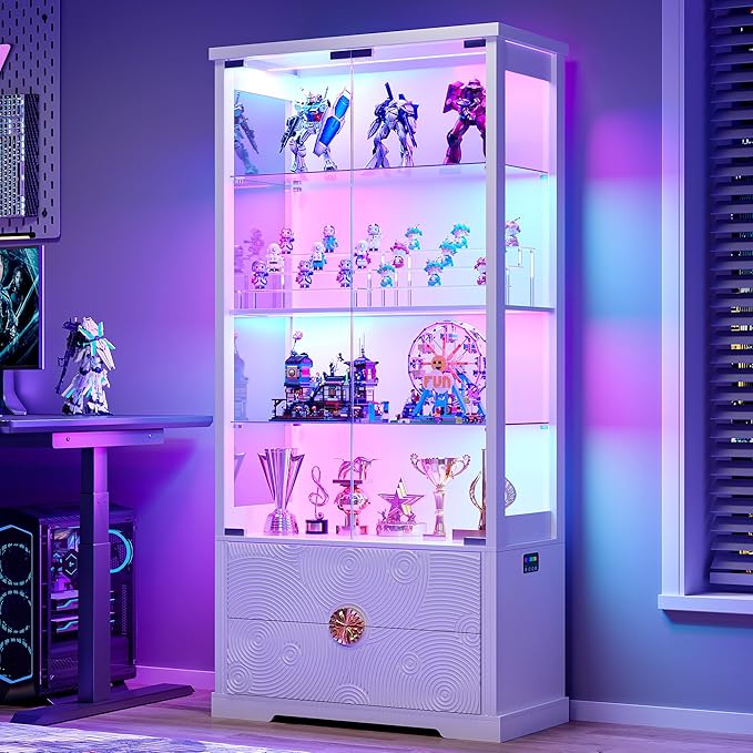 TAGELIER RGB Glass Display Cabinet by TAGELIER