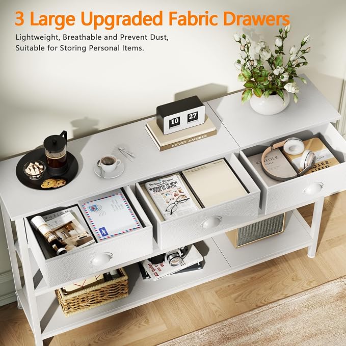 Furologee White Long 47" Console Sofa Table - Image 4