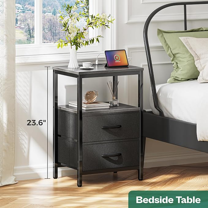 Huuger Nightstands Set of 2, End Tables - Image 2