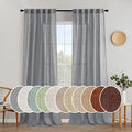MIULEE Grey Linen Curtains 90 Inch Long by MIULEE