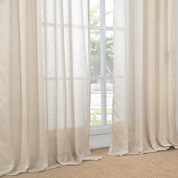 BGment Linen Curtains 84 Inch Length - Image 9
