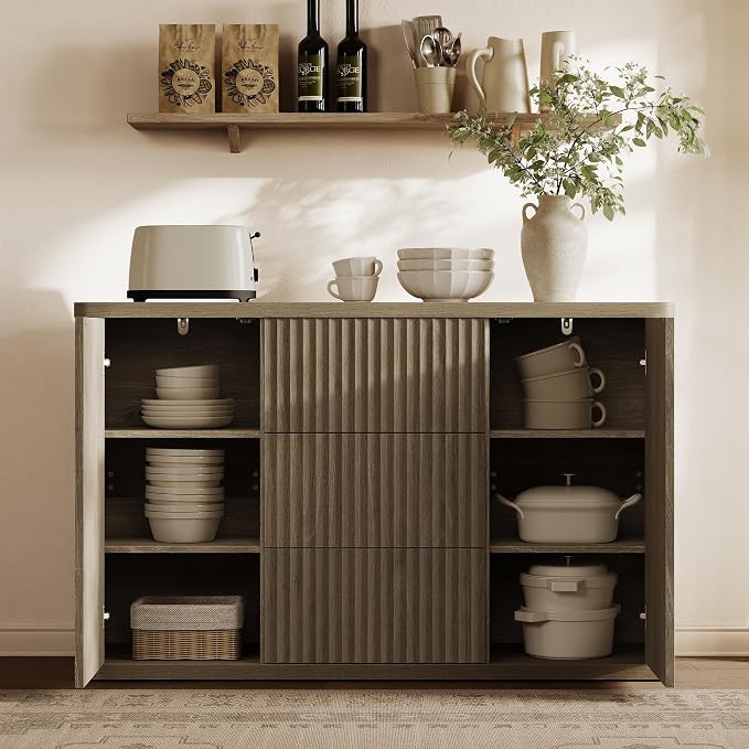 SICOTAS Buffet Cabinet with Storage 54.7" Large Modern Accent Storage Cabinet - Image 7
