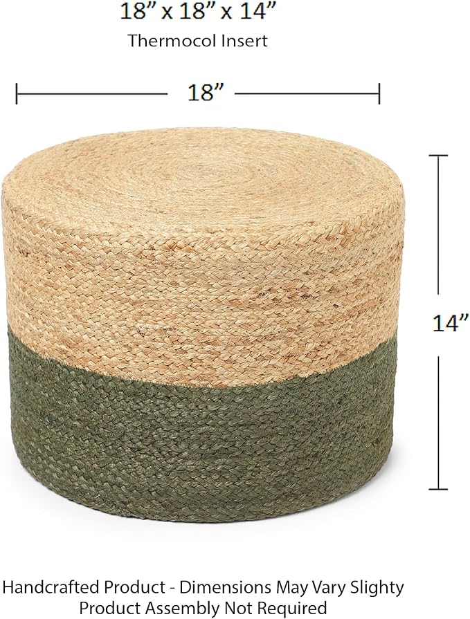 REDEARTH · Cylindrical Pouf Foot Stool Ottoman - Image 2