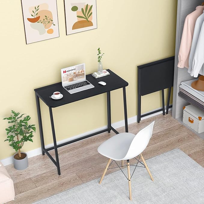 WOHOMO Folding Computer Desk, Small Writing Foldable Desk 31.5", Space-Saving - Image 2