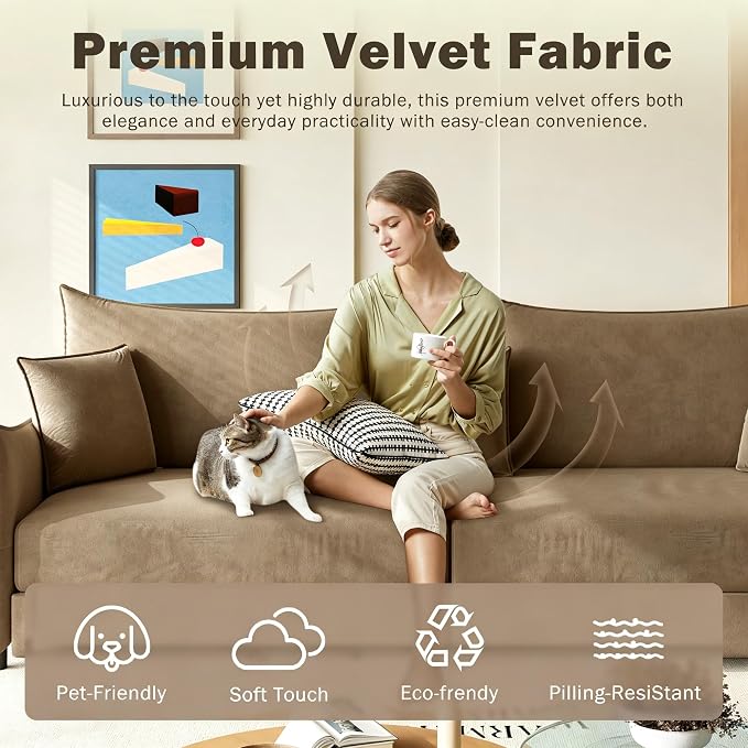 KEIKI 81.9" King Pull-Out Sofa Bed, 3-in-1 Convertible Sleeper Couch - Image 4