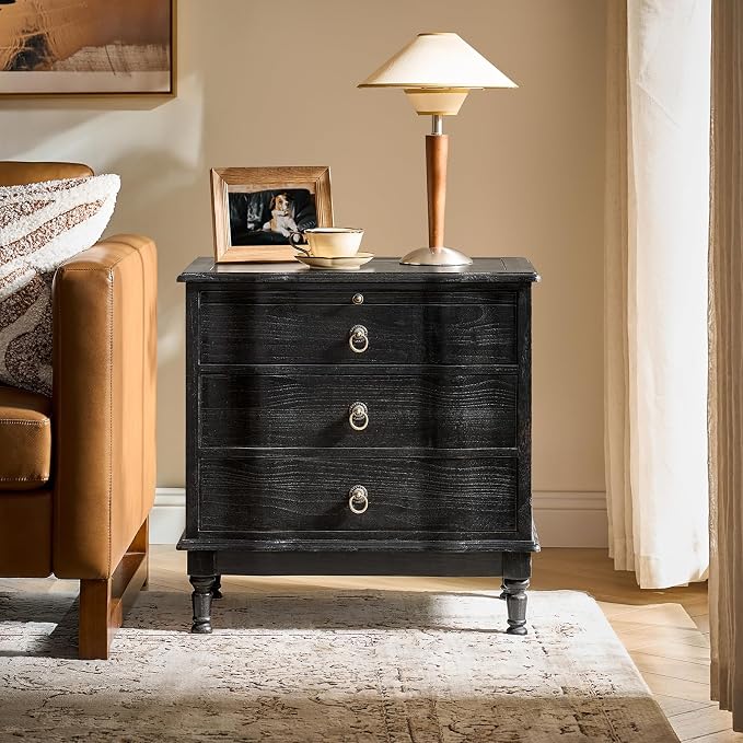 HULALA HOME Solid Wood End Table by HULALAHOME