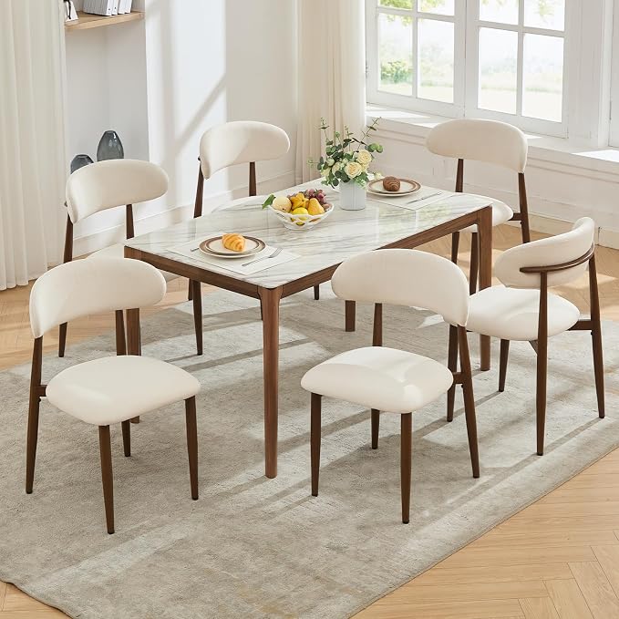 UVV Dining Chairs Set of 2, Metal Kitchen Chairs - Image 5