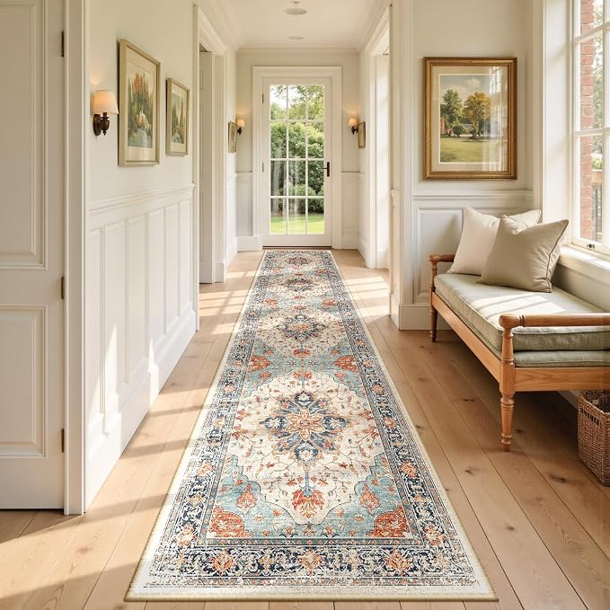 RELEANY Area Rugs 2'6"x14' Runner Rug Non Slip Washable by RELEANY