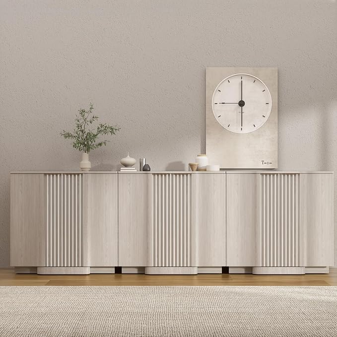 Brafab Buffet Cabinet, 94.5" Modern Farmhouse Accent Sideboard Cabinet - Image 6