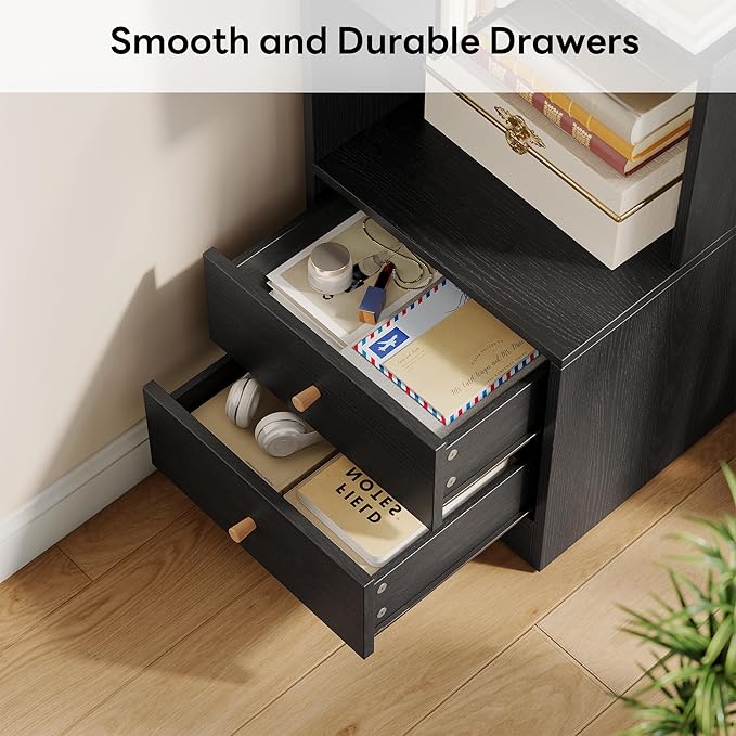 IRONCK Corner Bookshelf, 70.87" Tall Corner Bookcase - Image 5