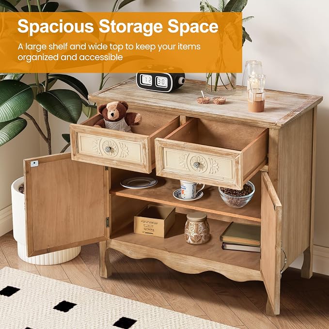 RoyalCraft Vintage Sideboard Buffet, Accent Cabinet - Image 3
