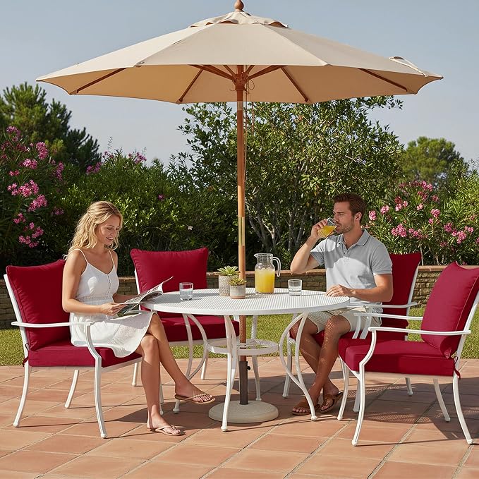 Summsun Outdoor Chair Cushions, Waterproof Back Pillow and Seat Cushion Set - Image 8