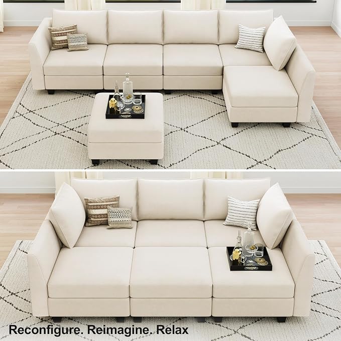 Belffin Modular Sectional Sofa Sleeper Sectional Couch - Image 5
