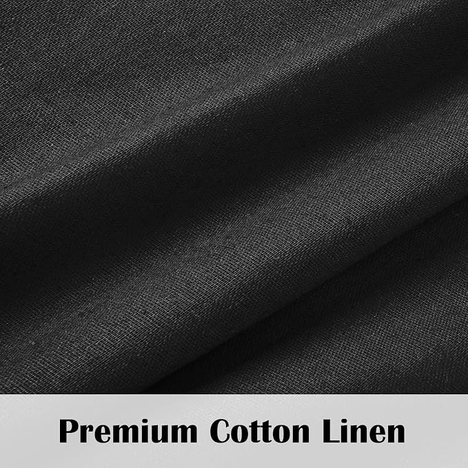 Boho Kitchen Curtains 36 Inch Length, Farmhouse Cotton Linen Tier Curtains - Image 4